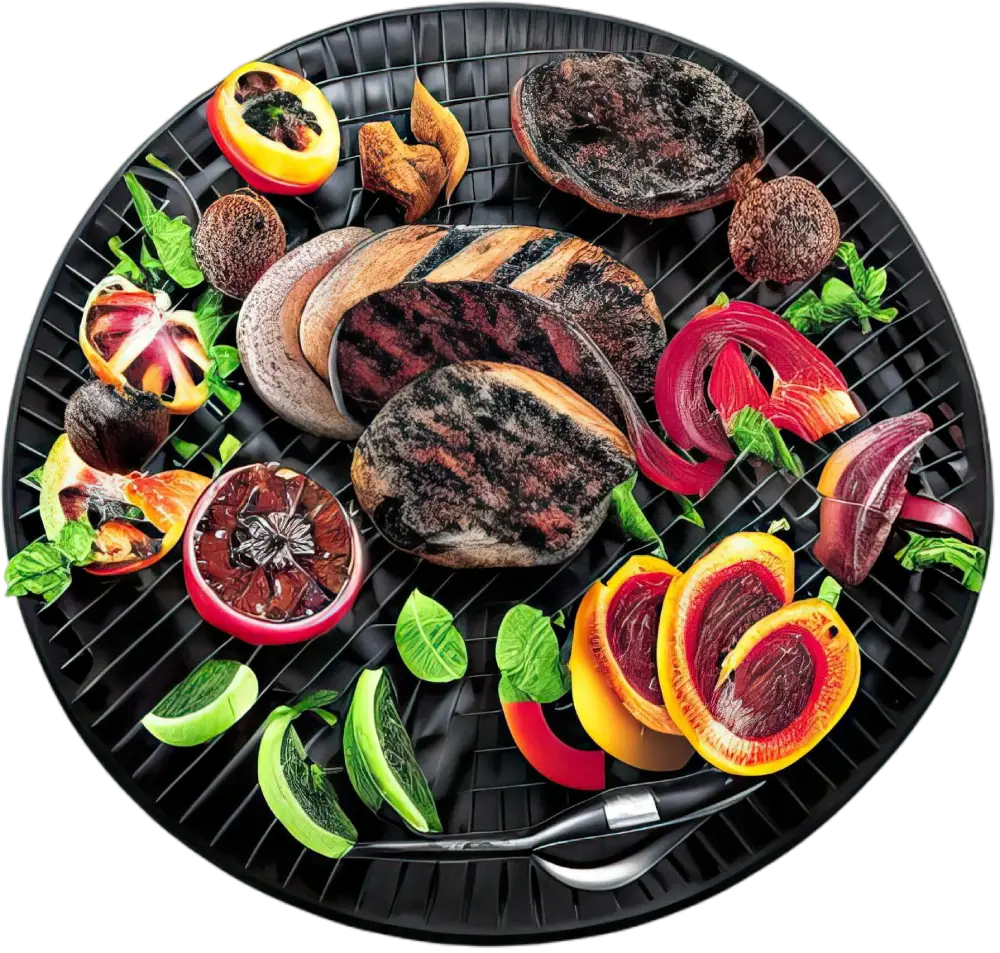 BBQ dish with vegetables
